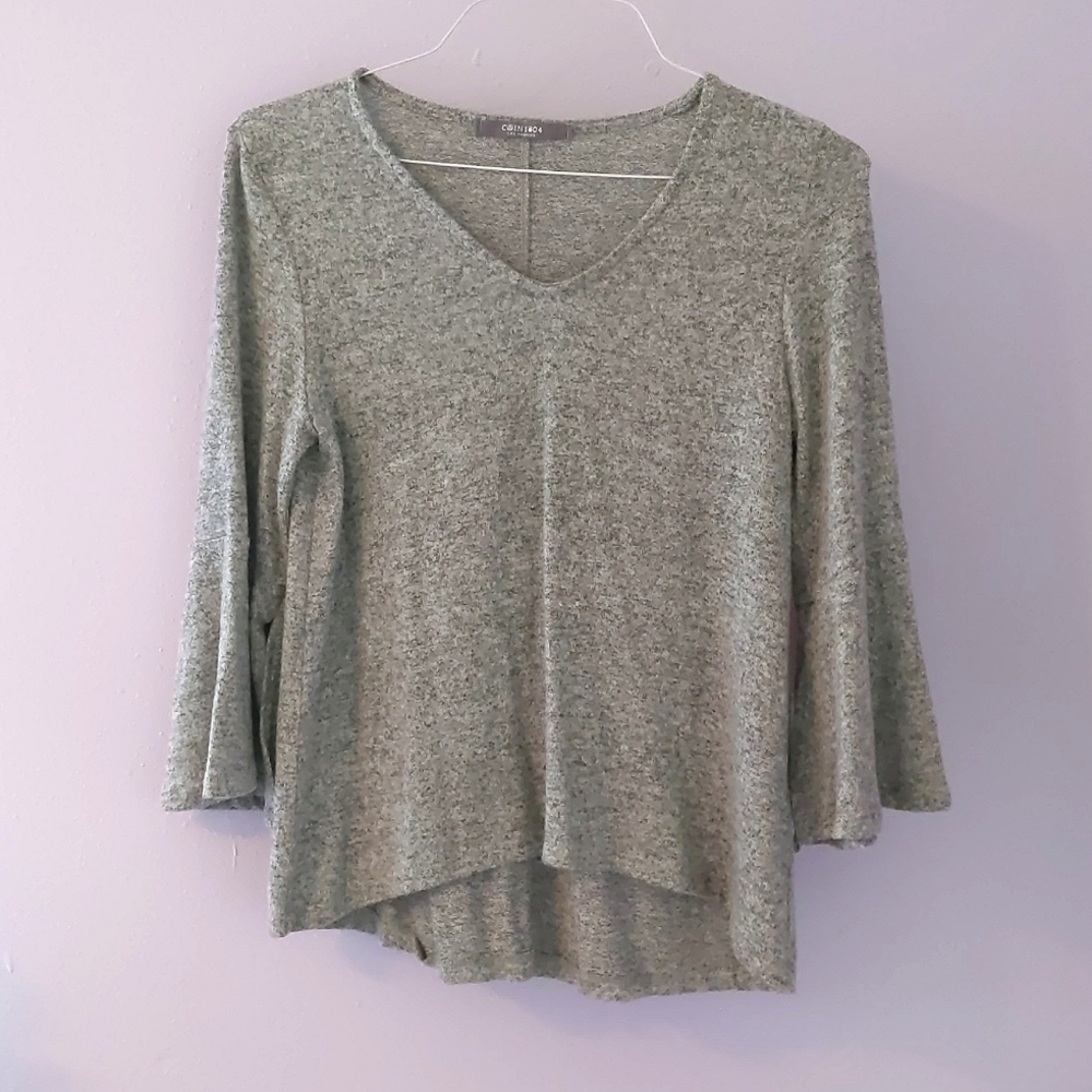 Coin1804 flowy 3/4 bell-sleeve blouse M